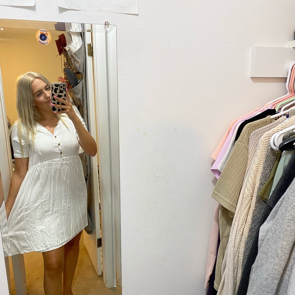 Roolee white dress. Knee length